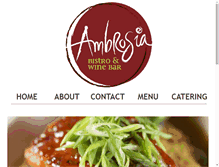 Tablet Screenshot of ambrosia-bistro.com